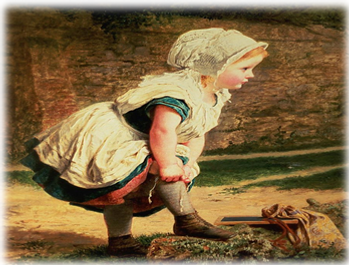Sophie Gengembre Anderson (1823–1903), Wait for Me! (Returning Home from School)